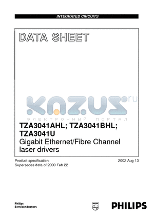 TZA3041AHL datasheet - Gigabit Ethernet/Fibre Channel laser drivers