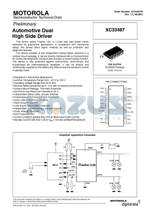 XC33487D datasheet - Automotive Dual High Side Driver