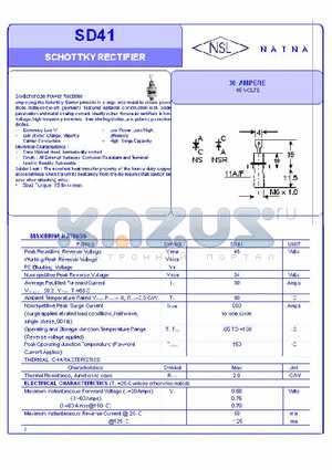 SD41 datasheet - SCHOTTKY RECTIFIER