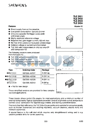 TLE3101 datasheet - BIPOLAR IC