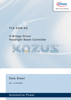 TLE4206-4G datasheet - H-Bridge Driver Headlight Beam Controller