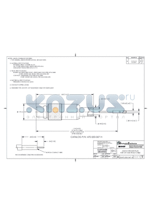 SD470-500-0471H datasheet - MMCX STRAIGHT PLUG FOR .047 SEMI-RIGID CABLE