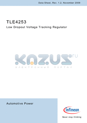 TLE4253GS datasheet - Low Dropout Voltage Tracking Regulator