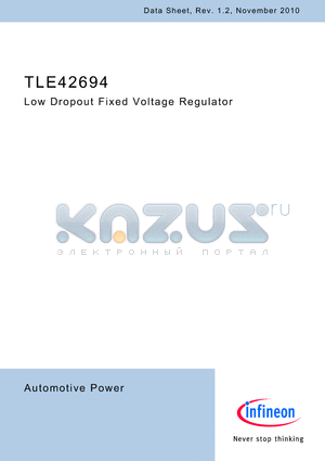 TLE42694_10 datasheet - Low Dropout Fixed Voltage Regulator