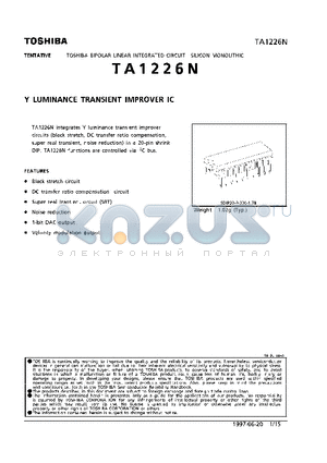 TA1226 datasheet - Y LUMINANCE TRANSIENT IMPROVER IC