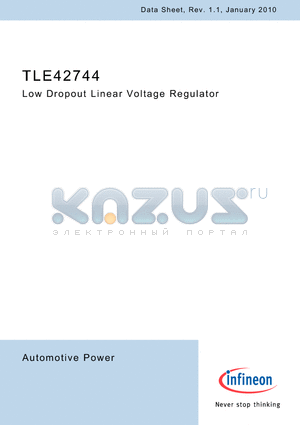 TLE42744GSV33 datasheet - Low Dropout Linear Voltage Regulator