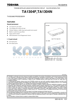 TA1304N datasheet - TV-SOUND PROCESSOR