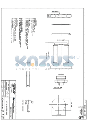 SD601-526-1410Y datasheet - TYPE N BULKHEAD JACK