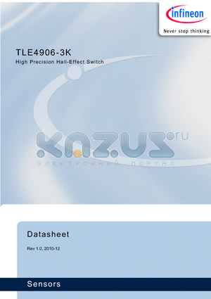 TLE4906-3K datasheet - High Precision Hall-Effect Switch