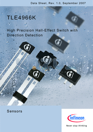 TLE4966K datasheet - High Precision Hall-Effect Switch with Direction Detection