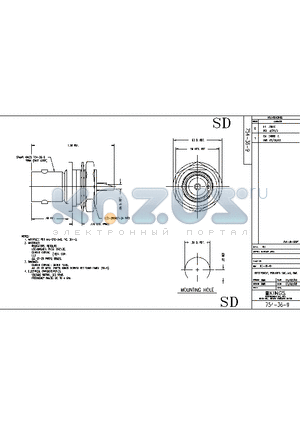 SD754-36-9 datasheet - RECEPTACLE, ISOLATED GROUND, BNC