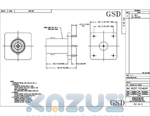 SD757-39-9 datasheet - BNC, RECEPT, PCB MOUNT