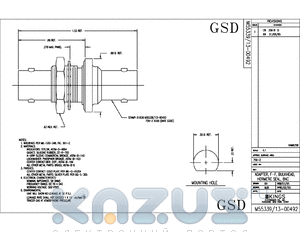 SD759-2 datasheet - ADAPTER, F-F, BULKHEAD, HERMETIC SEAL, BNC