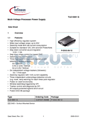 TLE6361G_05 datasheet - Multi-Voltage Processor Power Supply