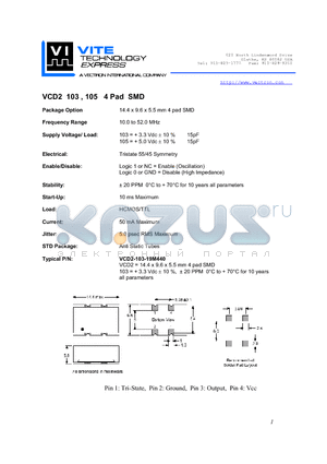 VCD2-103-19M440 datasheet - 620 North Lindenwood Drive