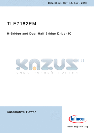 TLE7182EM datasheet - H-Bridge and Dual Half Bridge Driver IC