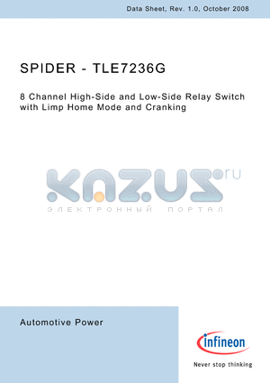 TLE7236G datasheet - 8 Channel High-Side and Low-Side Relay Switch with Limp Home Mode and Cranking