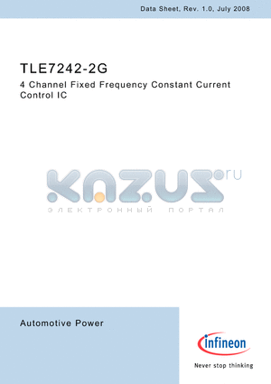 TLE7242-2G datasheet - 4 Channel Fixed Frequency Constant Current Control IC