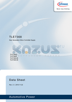 TLE7368-3E datasheet - Next Generation Micro Controller Supply