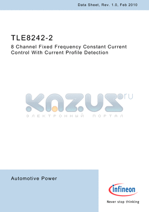 TLE8242-2 datasheet - 8 Channel Fixed Frequency Constant Current Control With Current Profile Detection