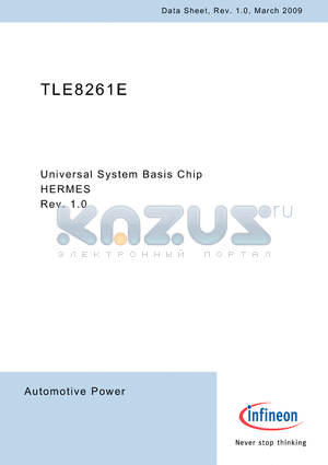 TLE8261E datasheet - Universal System Basis Chip HERMES Rev. 1.0