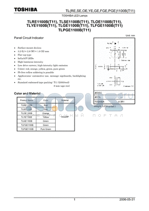 TLFGE1100B datasheet - Panel Circuit Indicator