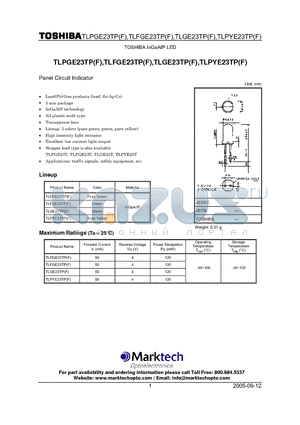 TLFGE23TP datasheet - TOSHIBA InGaAP LED