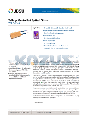 VCF1003LANCC1 datasheet - Voltage-Controlled Optical Filters