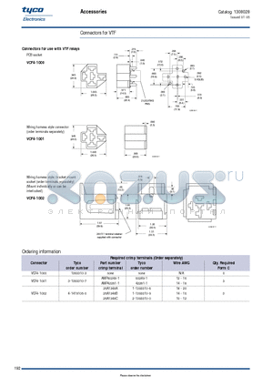 VCF4 datasheet - Connectors for VTF