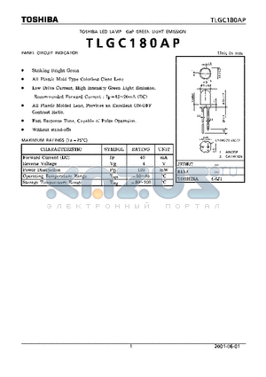 TLGC180AP datasheet - GAP GREEN LIGHT EMISSION