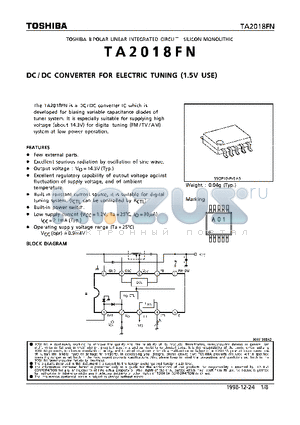 TA2048FN datasheet - DC/DC CONVERTER FOR ELECTRIC TUNING (1.5V USE)