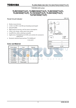 TLGH1032 datasheet - Panel Circuit Indicator