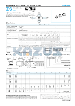 UZS1C470MCL datasheet - ALUMINUM ELECTROLYTIC CAPACITORS