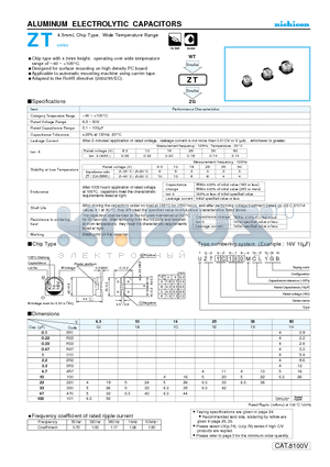 UZT1H330MCL datasheet - ALUMINUM ELECTROLYTIC CAPACITORS