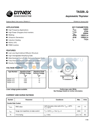 TA329Q datasheet - Asymmetric Thyristor