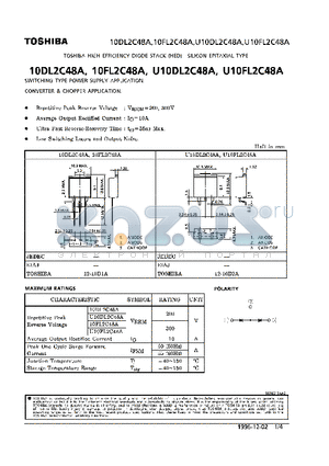 U10DL2C48A datasheet - DIODE STACK (SWITCHING TYPE POWER SUPPLY APPLICATION. CONVERTER & CHOPPER APPLICATION.)