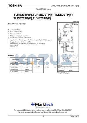 TLOE20TP datasheet - Panel Circuit Indicator