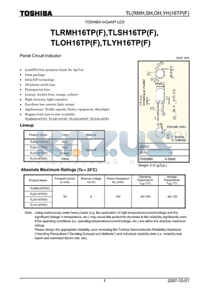 TLOH16TP datasheet - Panel Circuit Indicator