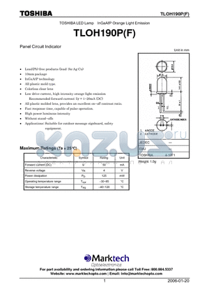 TLOH190PF datasheet - Panel Circuit Indicator