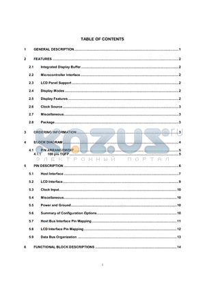 SSD1905 datasheet - LCD Graphics Controller CMOS