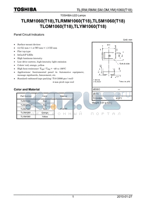 TLOM1060 datasheet - Panel Circuit Indicators