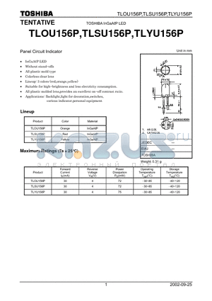 TLOU156P datasheet - Panel Circuit Indicator