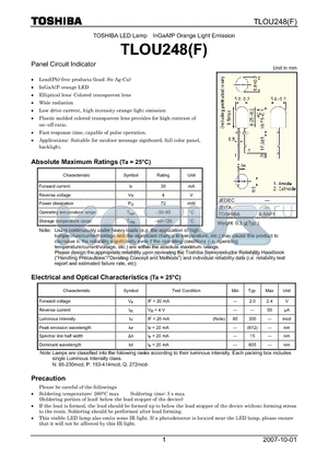 TLOU248 datasheet - Panel Circuit Indicator