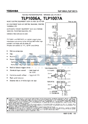 TLP1006A datasheet - HOME ELECTRIC EQUIPMENT SUCH AS VCR,CD PLAYER