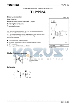 TLP112A datasheet - Photo−IC Digital Logic Isolation