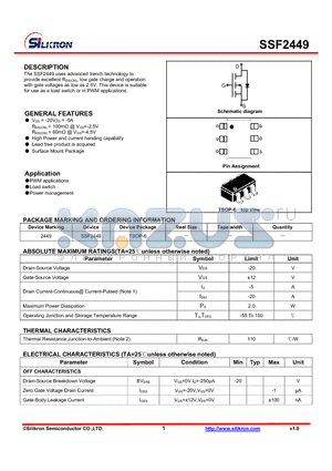 SSF2449 datasheet - PWM applications