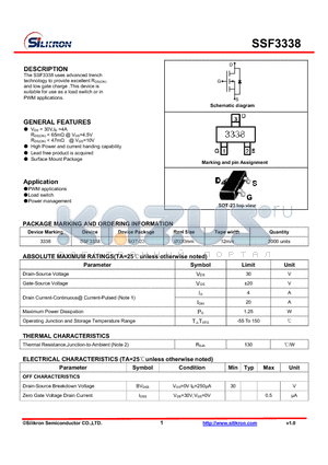 SSF3338 datasheet - PWM applications