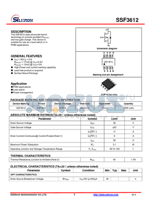 SSF3612 datasheet - PWM applications