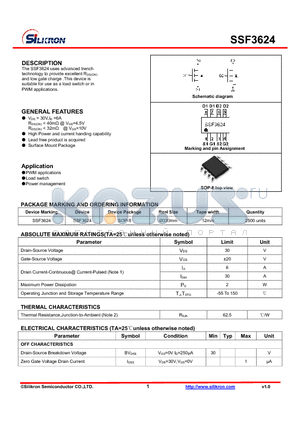 SSF3624 datasheet - PWM applications