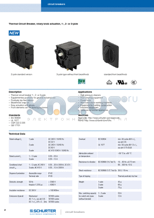 TA35-EBCNN005 datasheet - Thermal Circuit Breaker